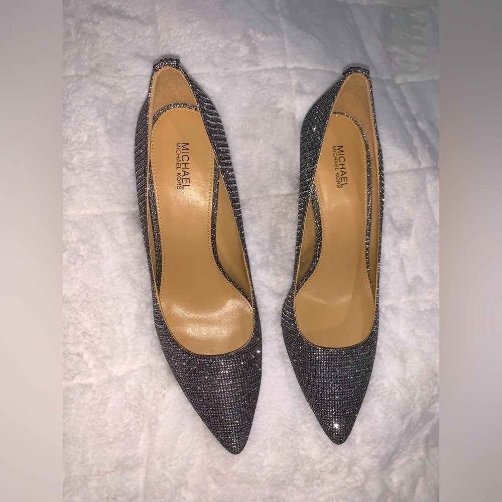 Micheal Kors Slip-on heels. Sparkly!!